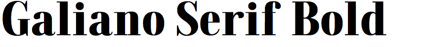 Galiano Serif Bold