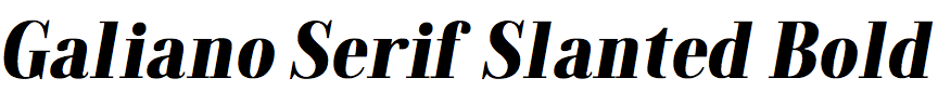 Galiano Serif Slanted Bold