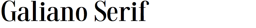 Galiano Serif