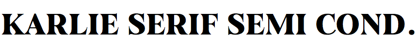 Karlie Serif Semi Condensed