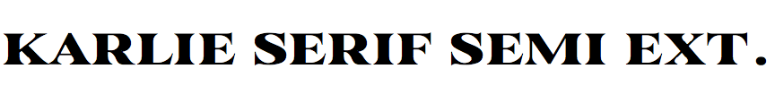 Karlie Serif Semi Extended