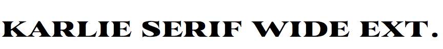 Karlie Serif Wide Extended