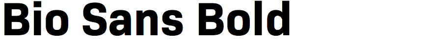 Bio Sans Bold