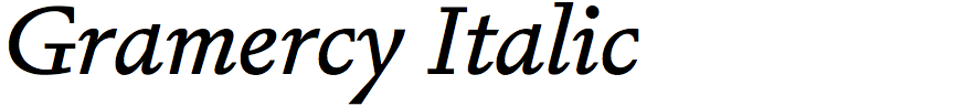 Gramercy Italic