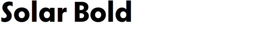 Solar Bold
