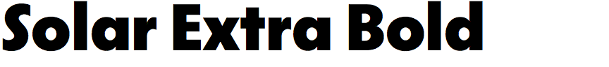 Solar Extra Bold