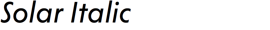 Solar Italic
