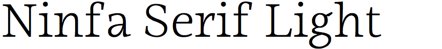 Ninfa Serif Light