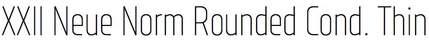XXII Neue Norm Rounded Condensed Thin
