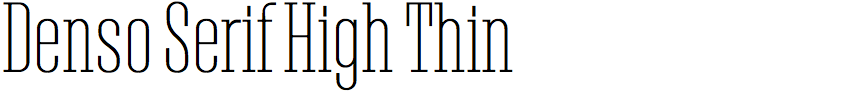 Denso Serif High Thin