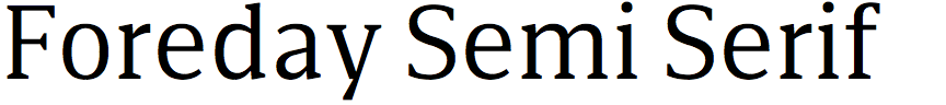 Foreday Semi Serif