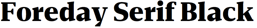 Foreday Serif Black