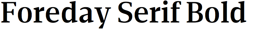 Foreday Serif Bold