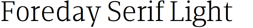 Foreday Serif Light