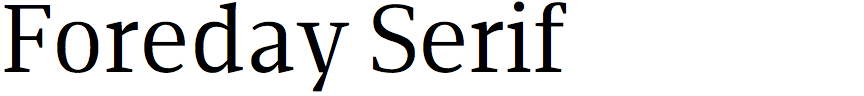 Foreday Serif