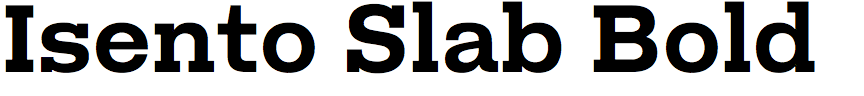 Isento Slab Bold