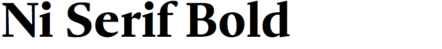 Ni Serif Bold