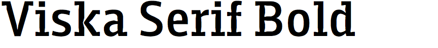 Viska Serif Bold