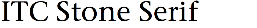 ITC Stone Serif (EF)