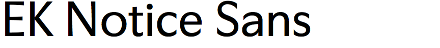 EK Notice Sans