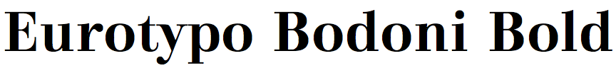 Eurotypo Bodoni Bold