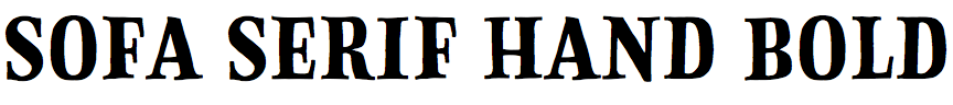 Sofa Serif Hand Bold