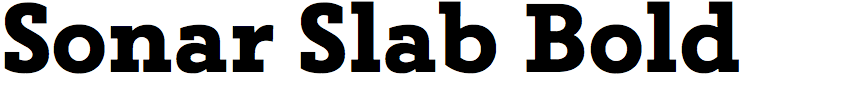 Sonar Slab Bold
