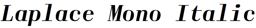 Laplace Mono Italic