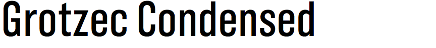 Grotzec Condensed