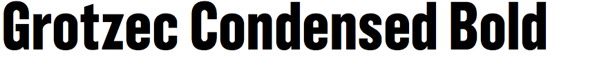 Grotzec Condensed Bold