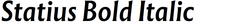 Statius Bold Italic