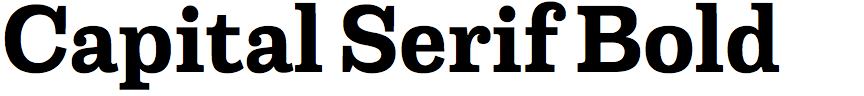 Capital Serif Bold