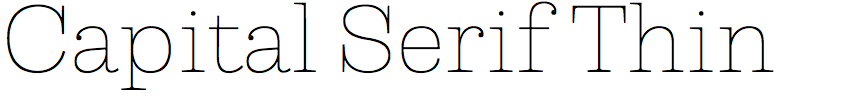 Capital Serif Thin