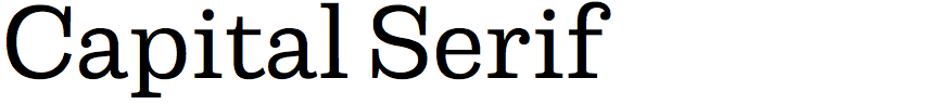 Capital Serif