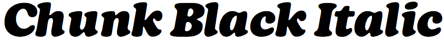 Chunk Black Italic