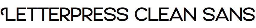 Letterpress Clean Sans
