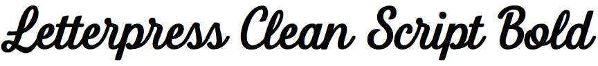 Letterpress Clean Script Bold