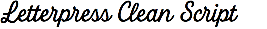 Letterpress Clean Script