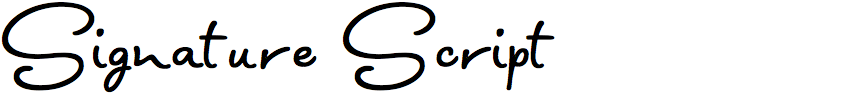 Signature Script (Fenotype)