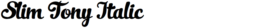 Slim Tony Italic