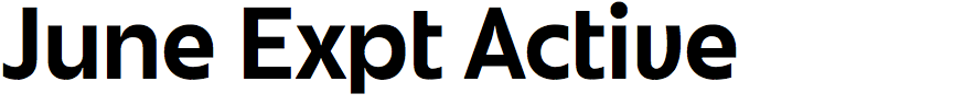 June Expt Active