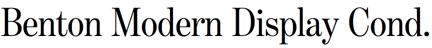 Benton Modern Display Condensed