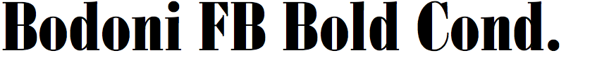 Bodoni FB Bold Condensed