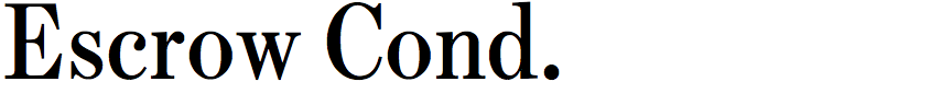 Escrow Condensed