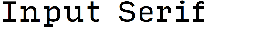 Input Serif
