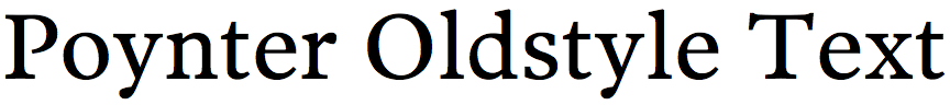 Poynter Old Style Text