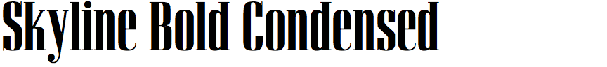 Skyline Bold Condensed