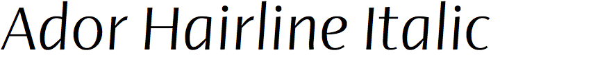 Ador Hairline Italic