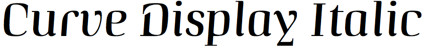 Curve Display Italic