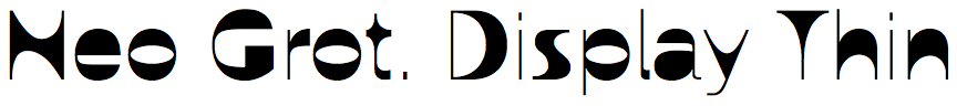 Neo Grotesk Display Thin